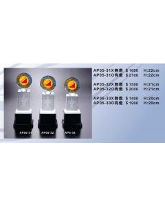 水晶琉璃獎座EF-P60-AP05-31~33